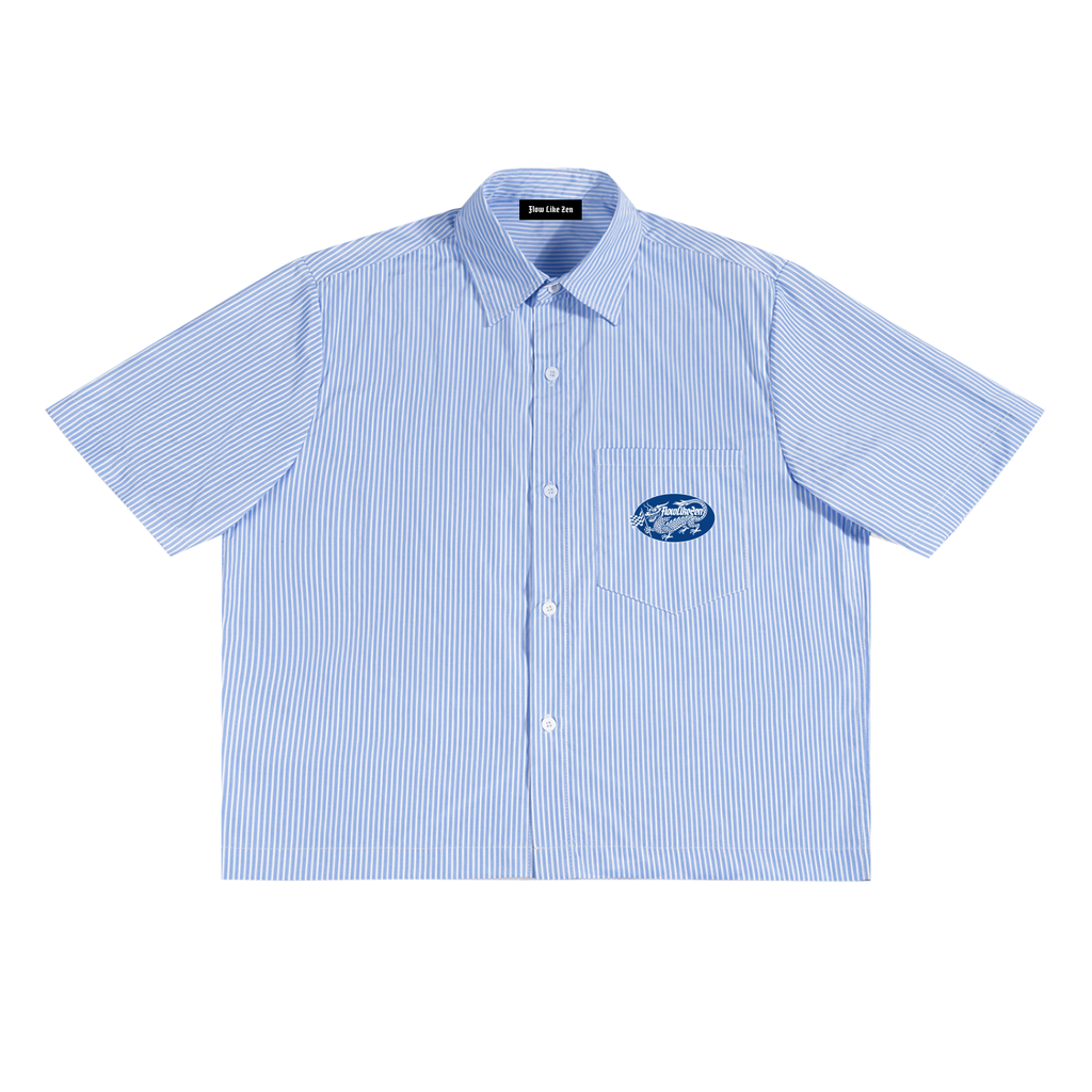 Japanese Motorsport Vertical Stripe Boxy Shirt