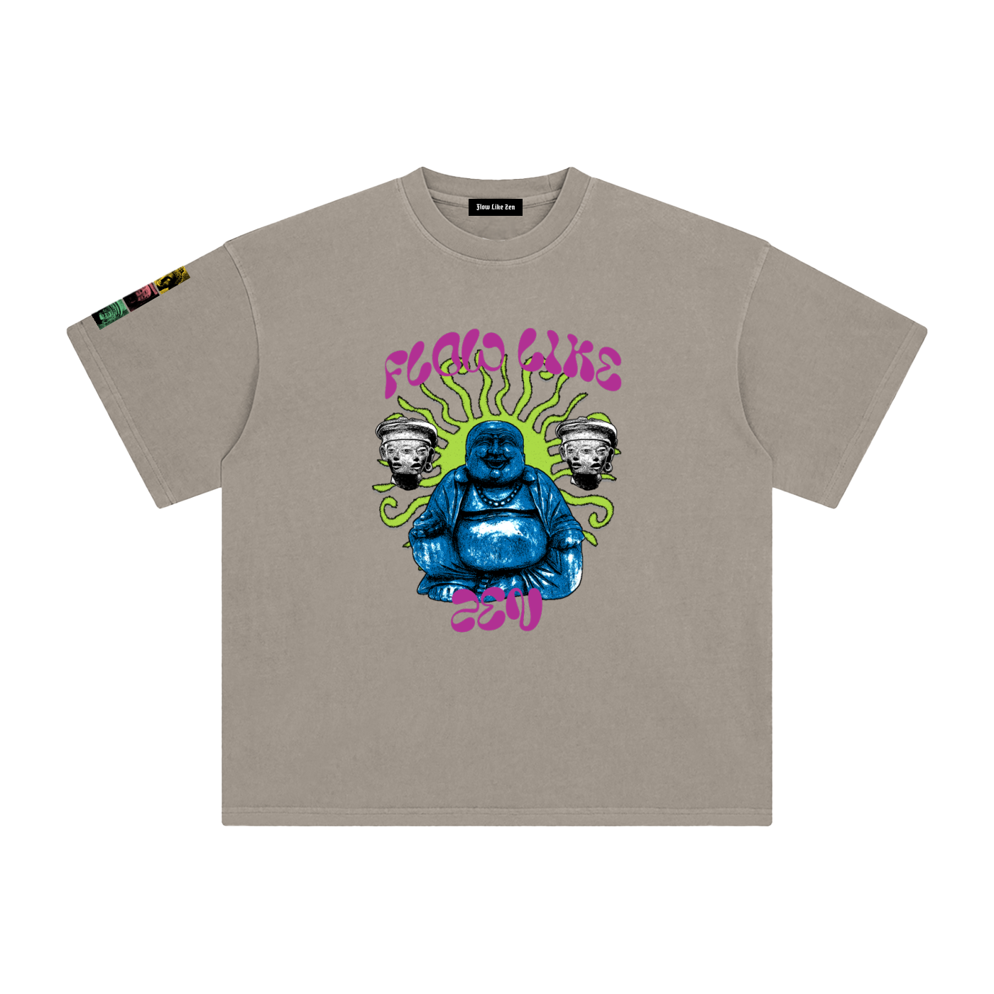 Trippy Bhuda Enzyme Washed T-Shirt