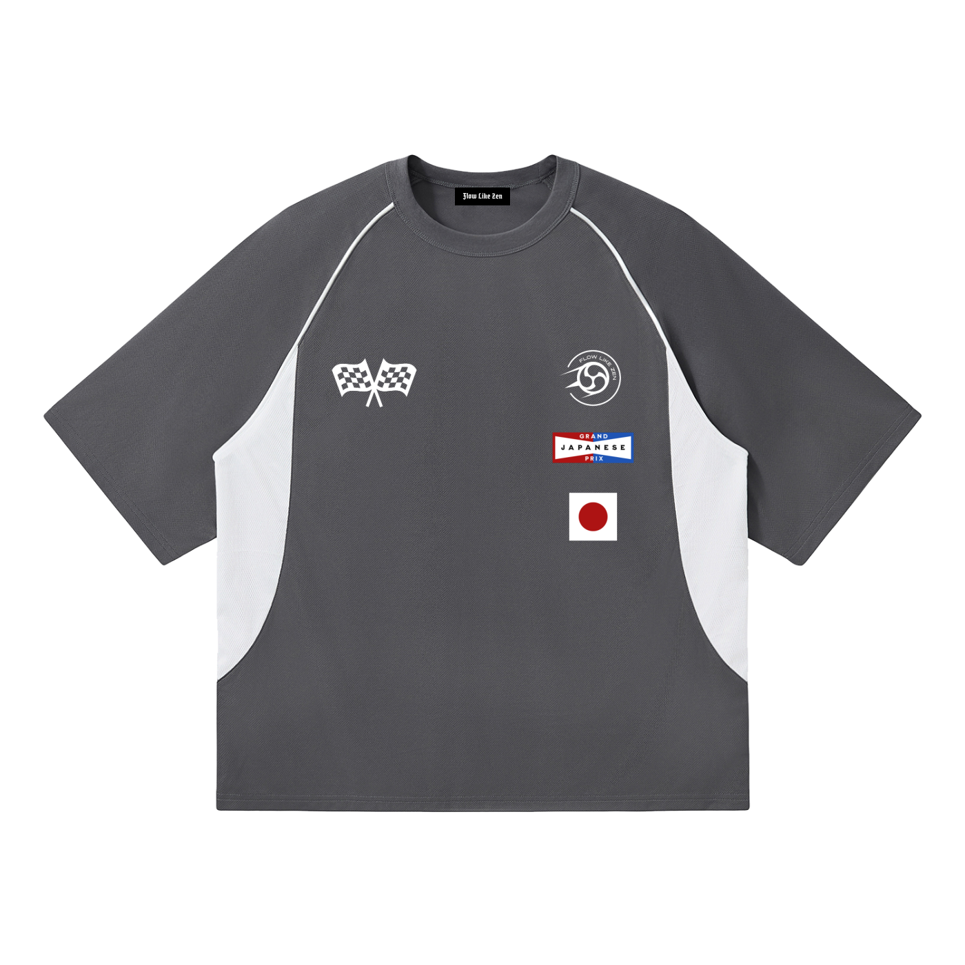 Japanese Grand Prix Contrast Piping Relaxed T-Shirt
