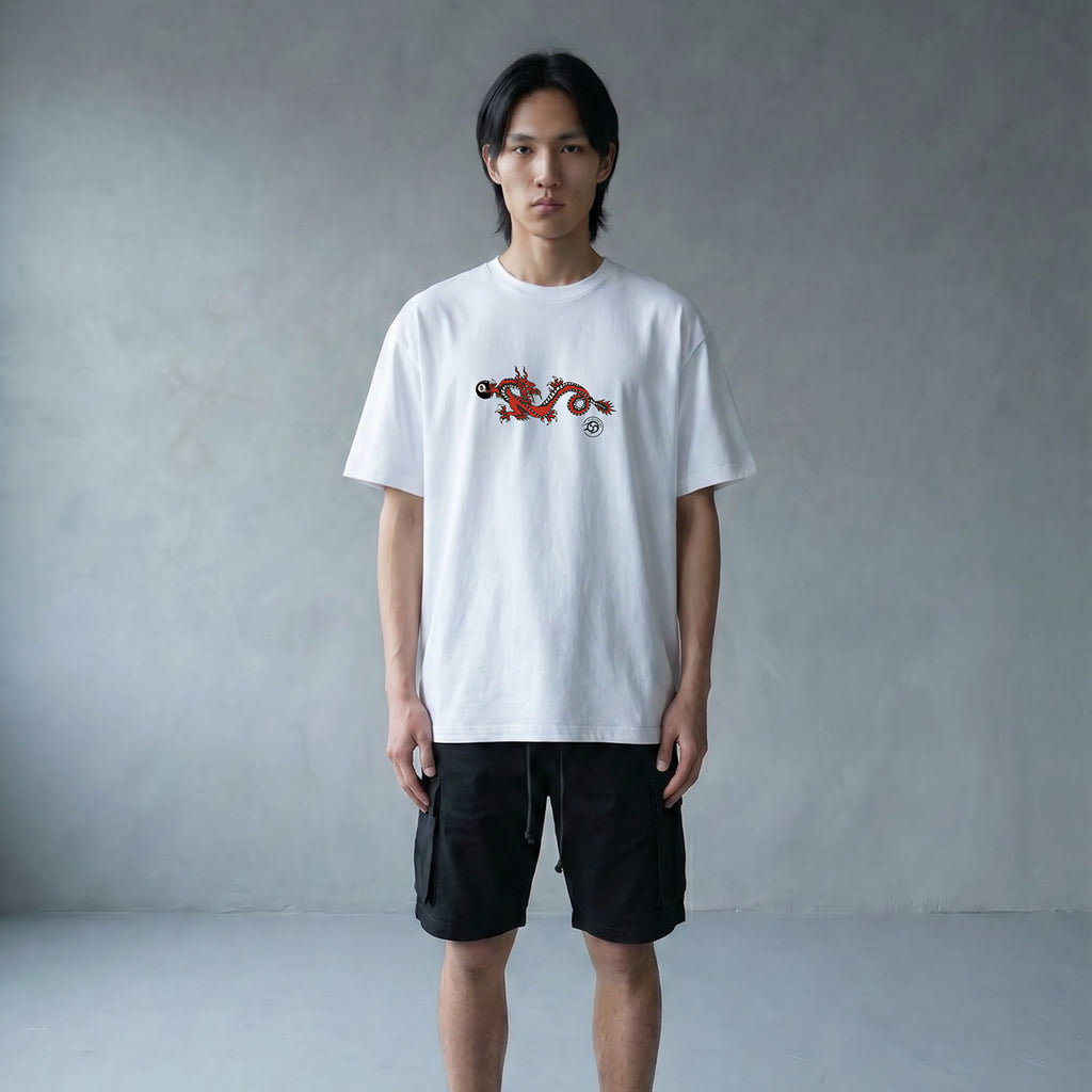 8 Ball Dragon Graphic T-Shirt
