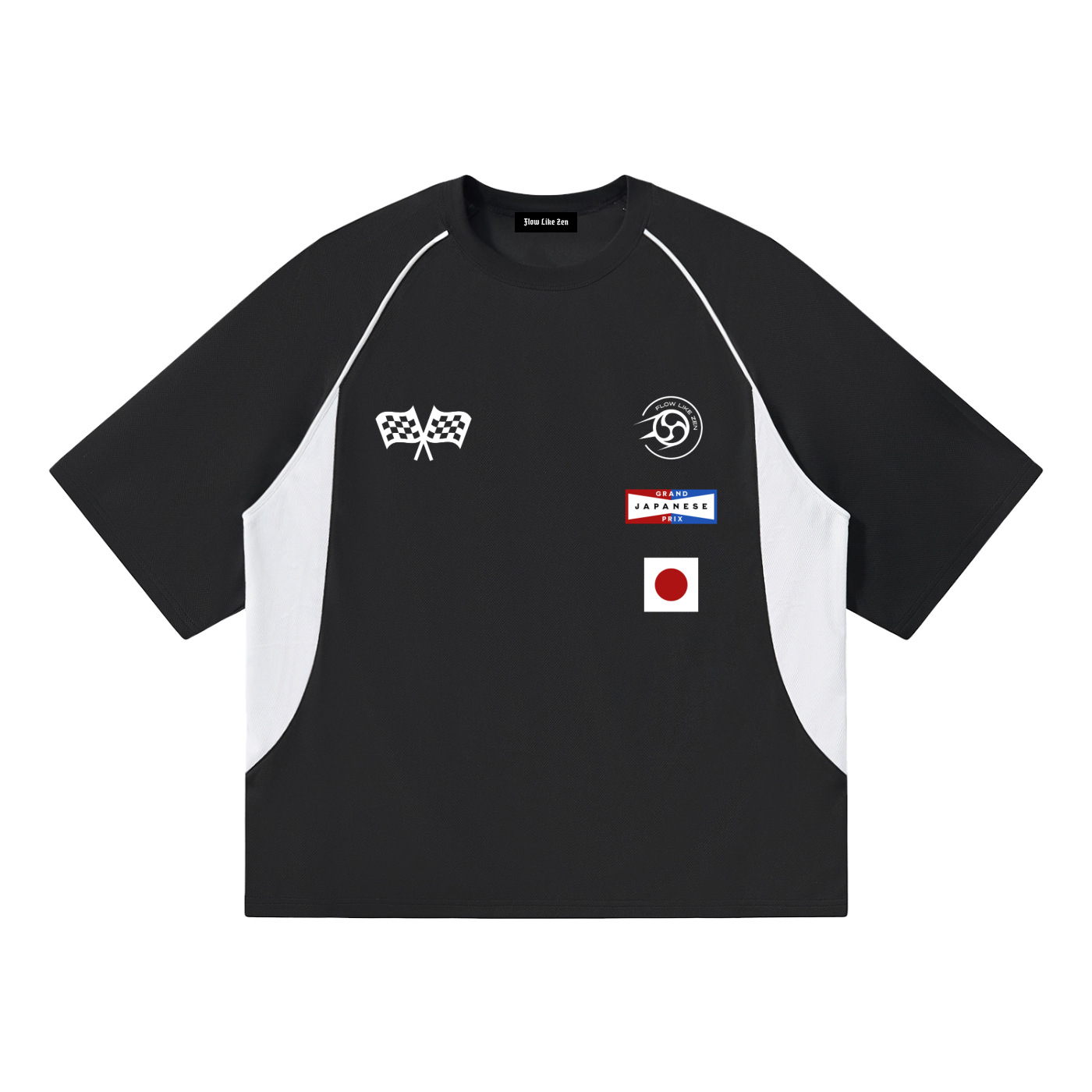Japanese Grand Prix Contrast Piping Relaxed T-Shirt