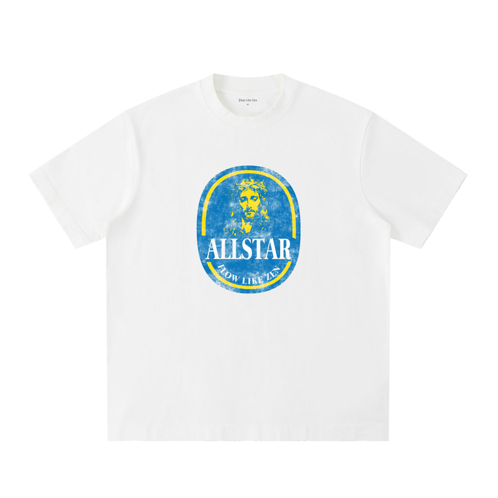 ALLSTAR, Vintage Washed Frayed T-Shirt