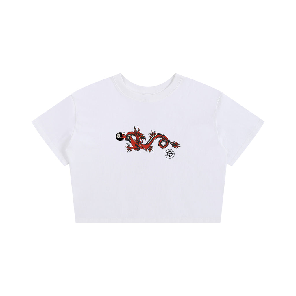 EIGHT BALL DRAGON, Baby Tee Seamless T-Shirt