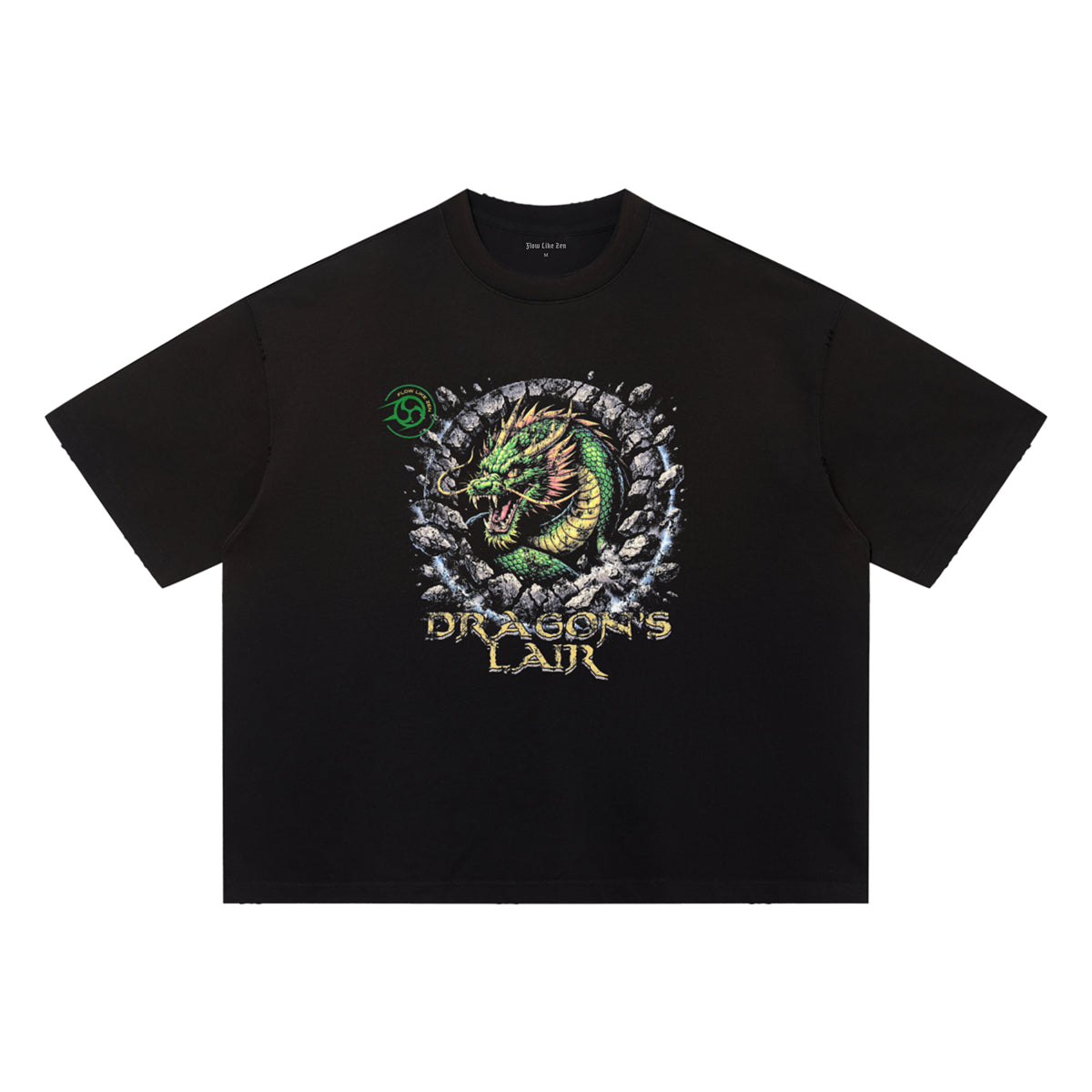 DRAGON’S LAIR,  Sun Fade Distressed Boxy T-Shirt