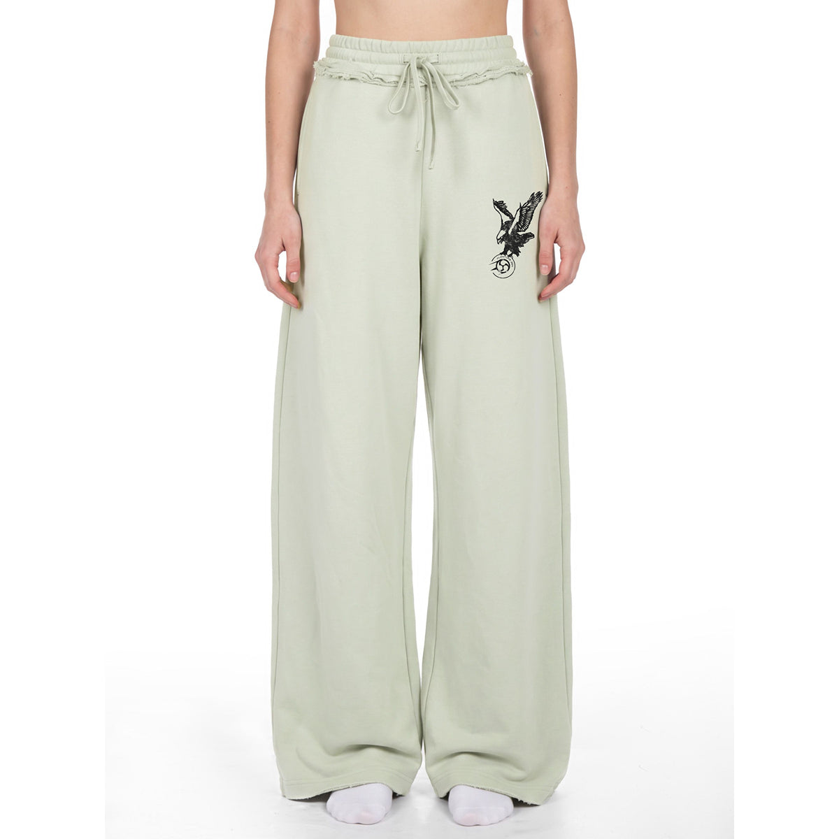EAGLE’S GRIP, Women’s Wide Leg Raw Edge Sweatpants