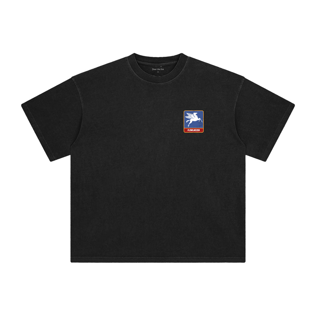 HORSEPOWER, Loose Fit, Enzyme Washed T-Shirt