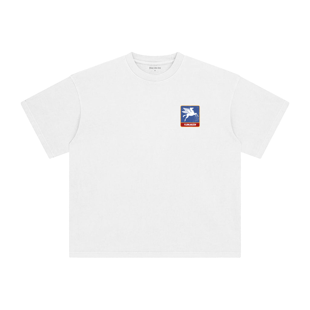 HORSEPOWER, Loose Fit, Enzyme Washed T-Shirt