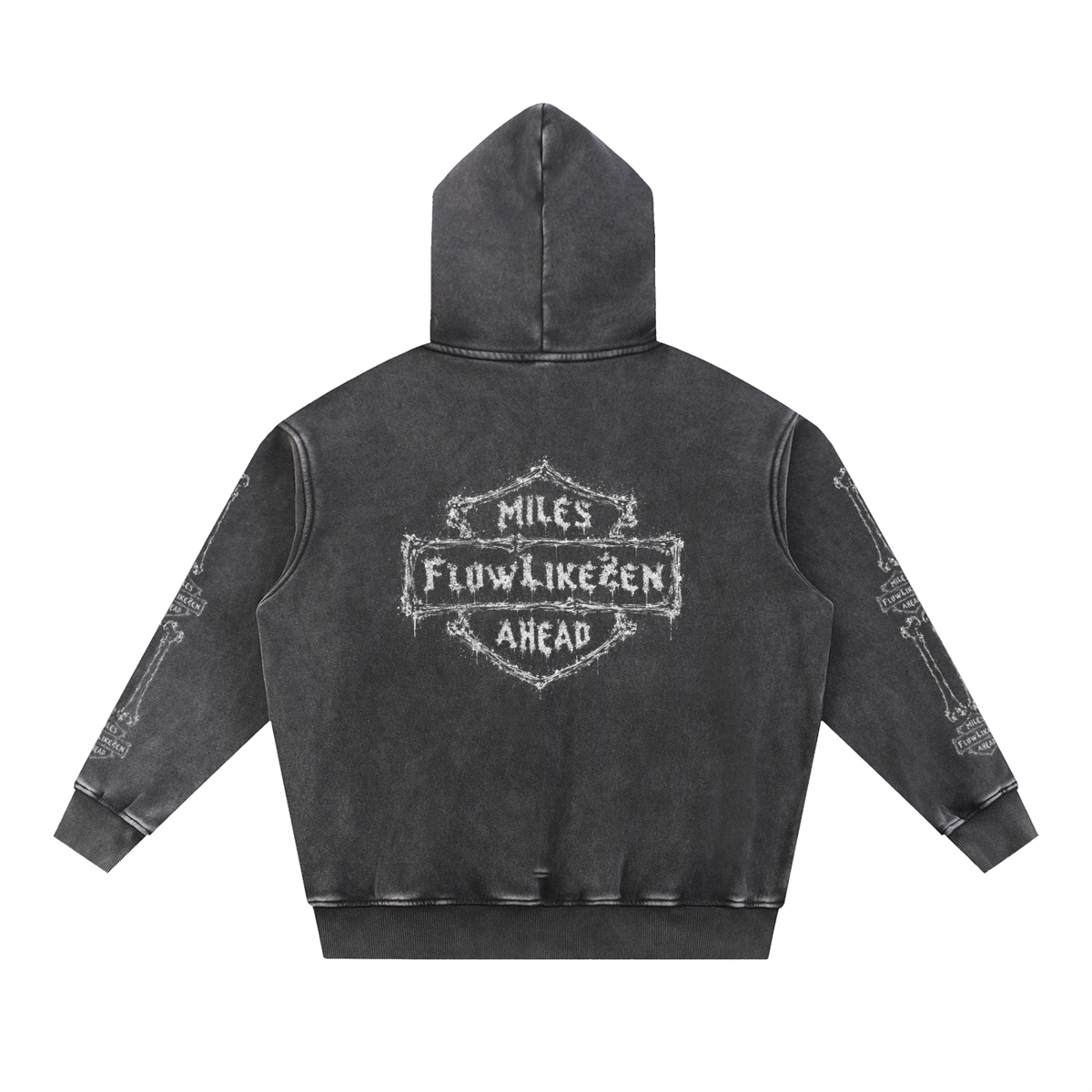 MILES AHEAD, Snow Wash Fleece Hoodie