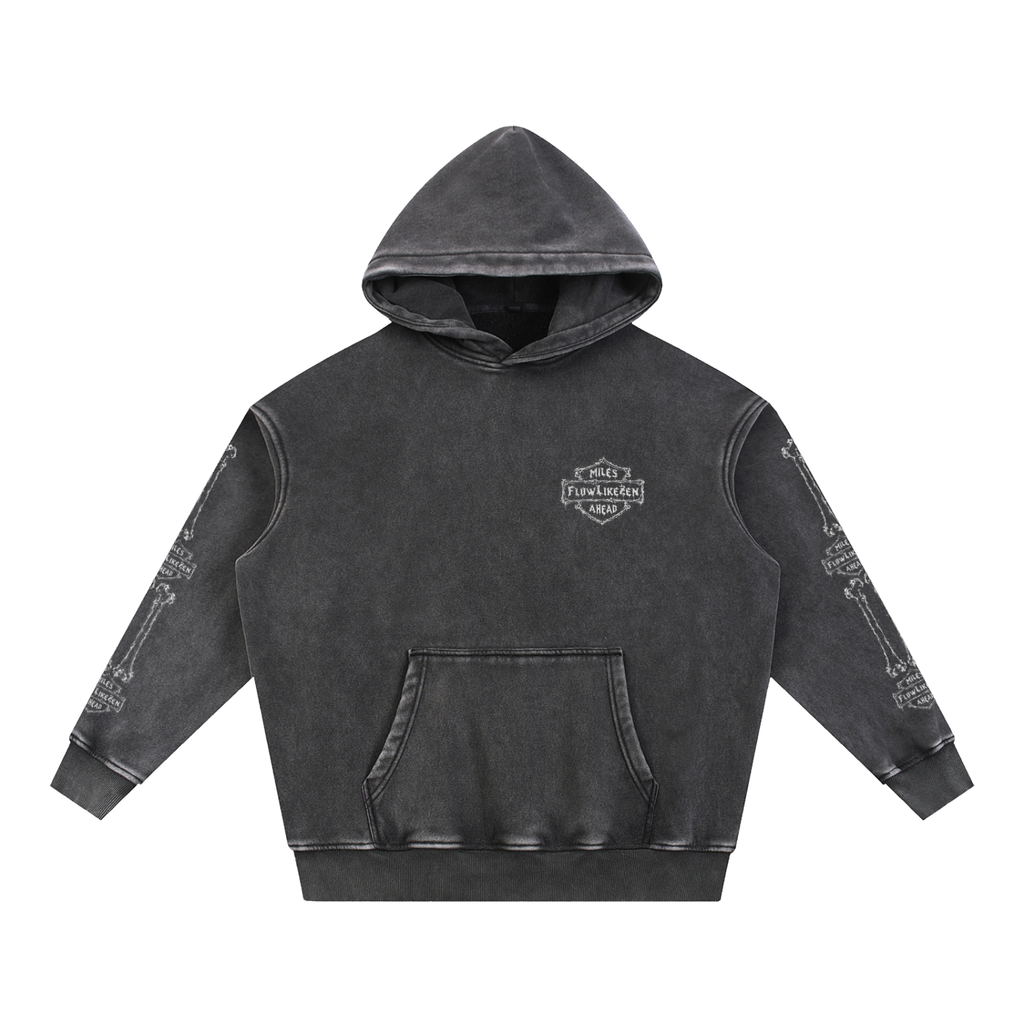 MILES AHEAD, Snow Wash Fleece Hoodie