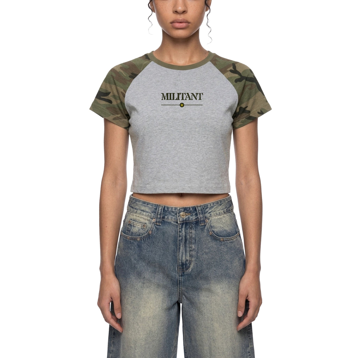Militant Camo Crop T-Shirt