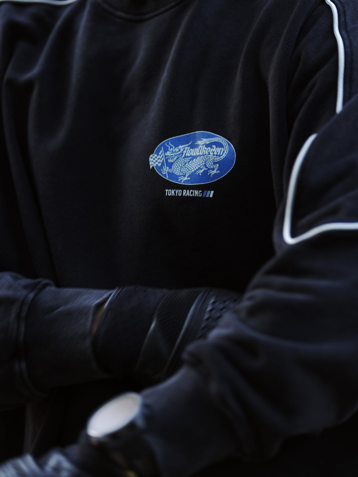 TOKYO RACING, Raw Hem Sweatshirt