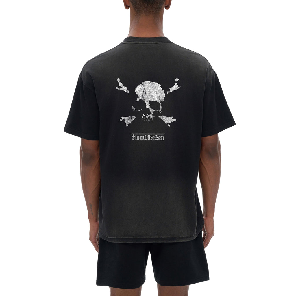 REBELLION, All-over Sunfade Effect T-Shirt
