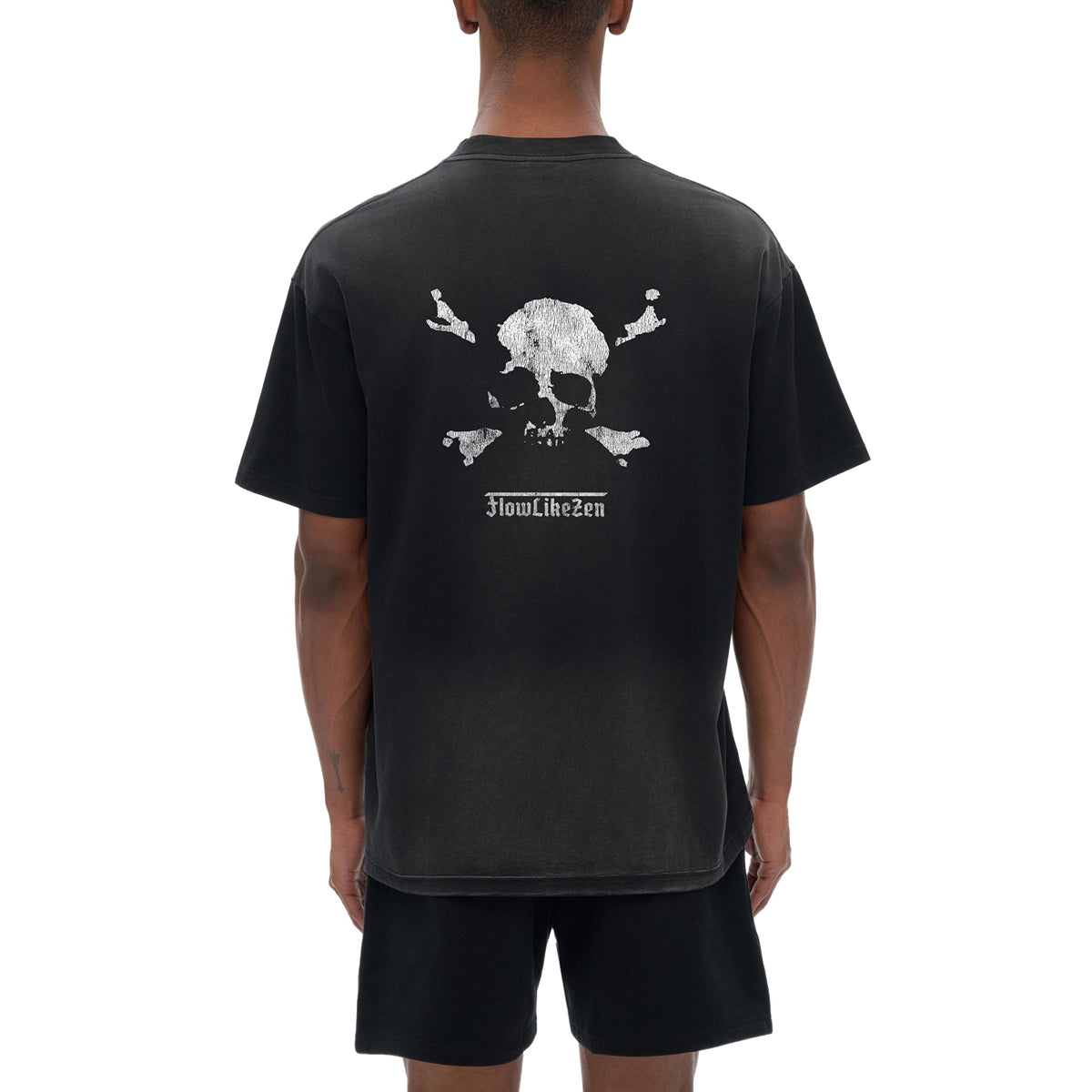 REBELLION, All-over Sunfade Effect T-Shirt
