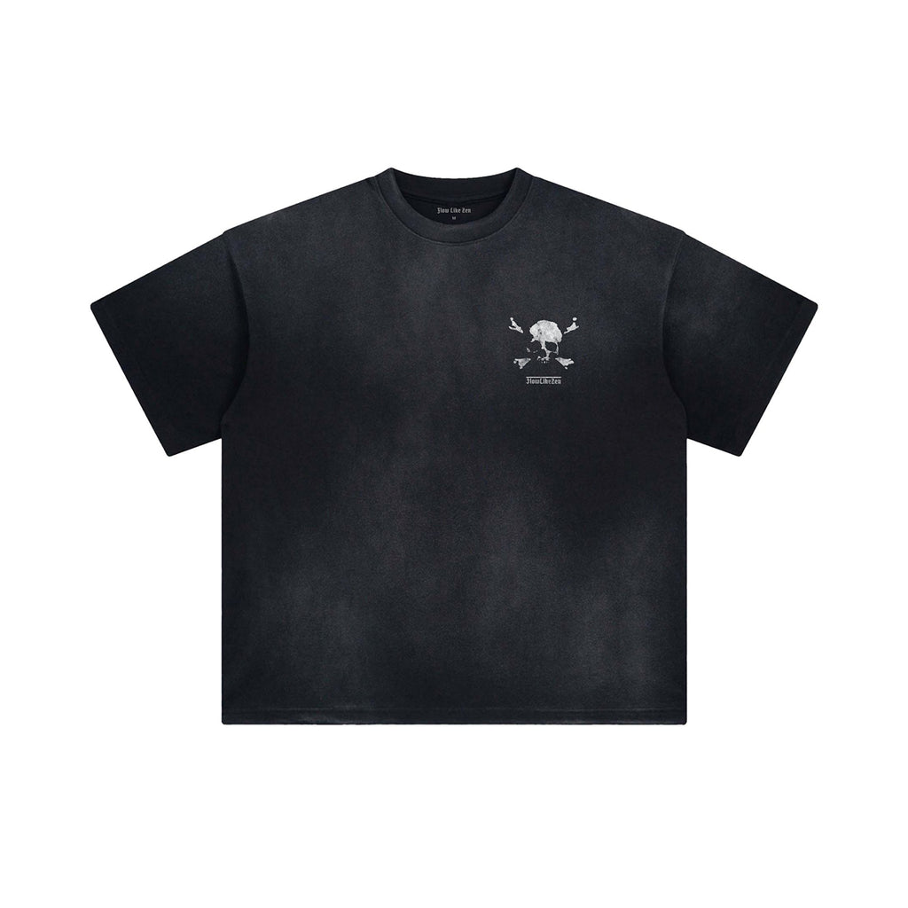 REBELLION, All-over Sunfade Effect T-Shirt