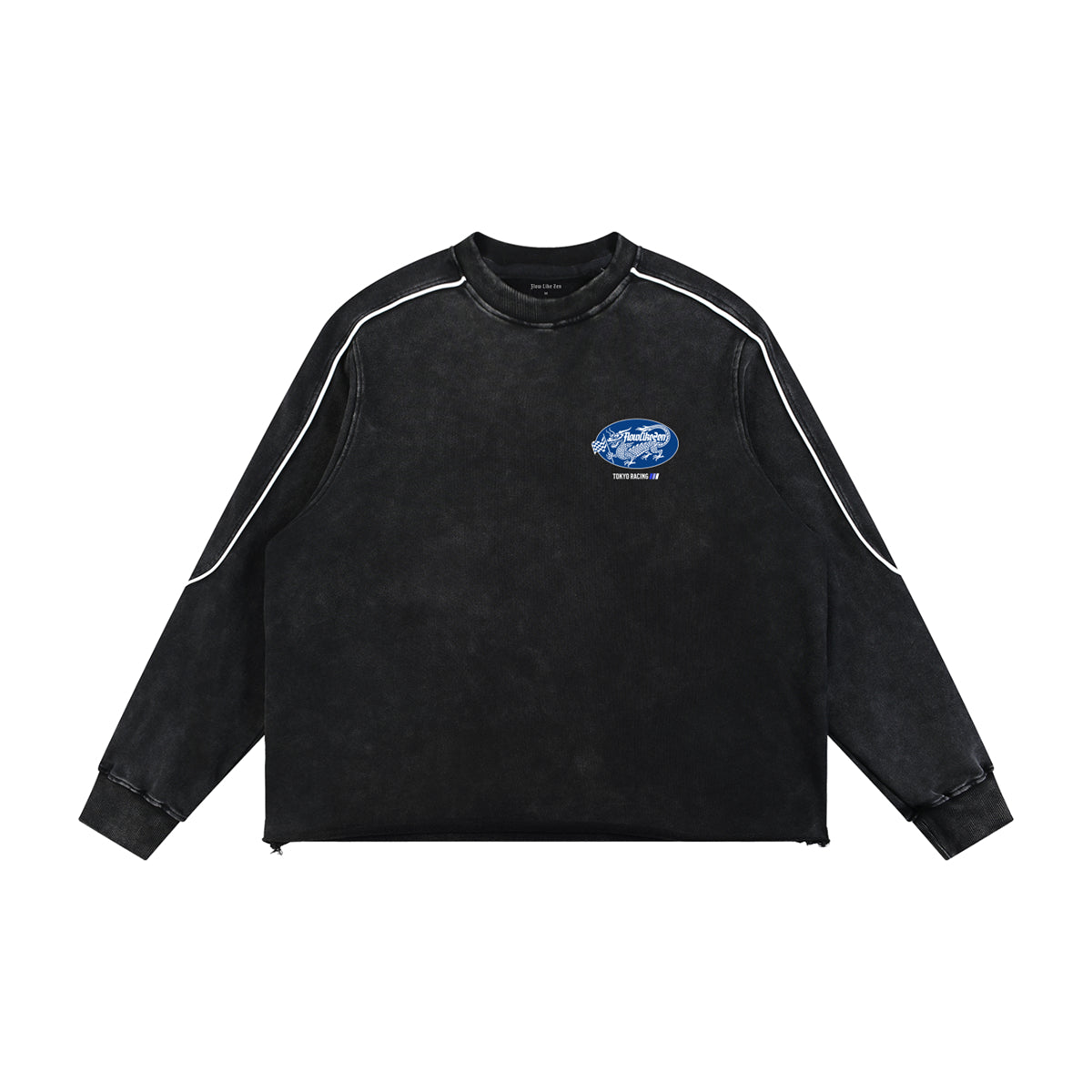 TOKYO RACING, Raw Hem Sweatshirt