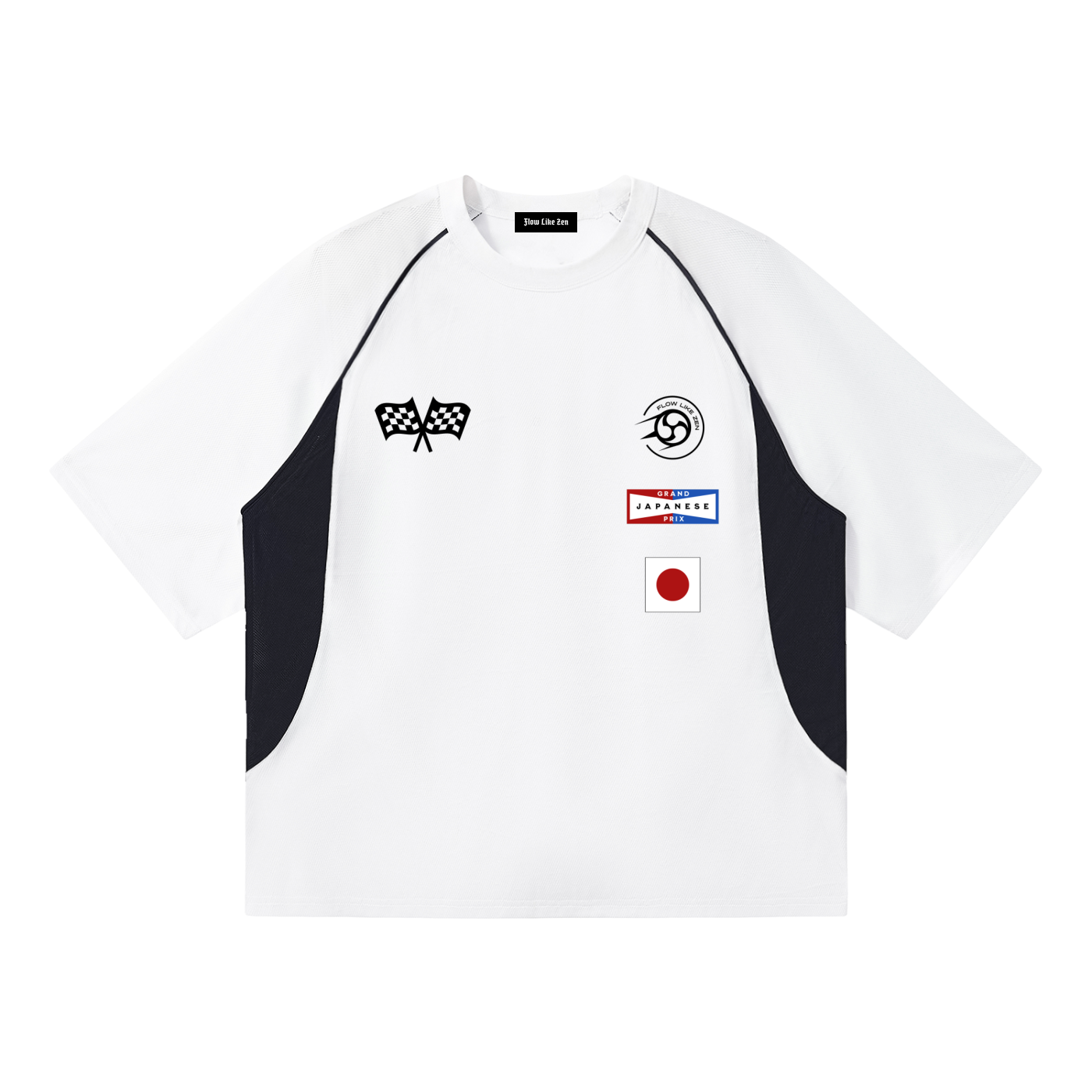 Japanese Grand Prix Contrast Piping Relaxed T-Shirt