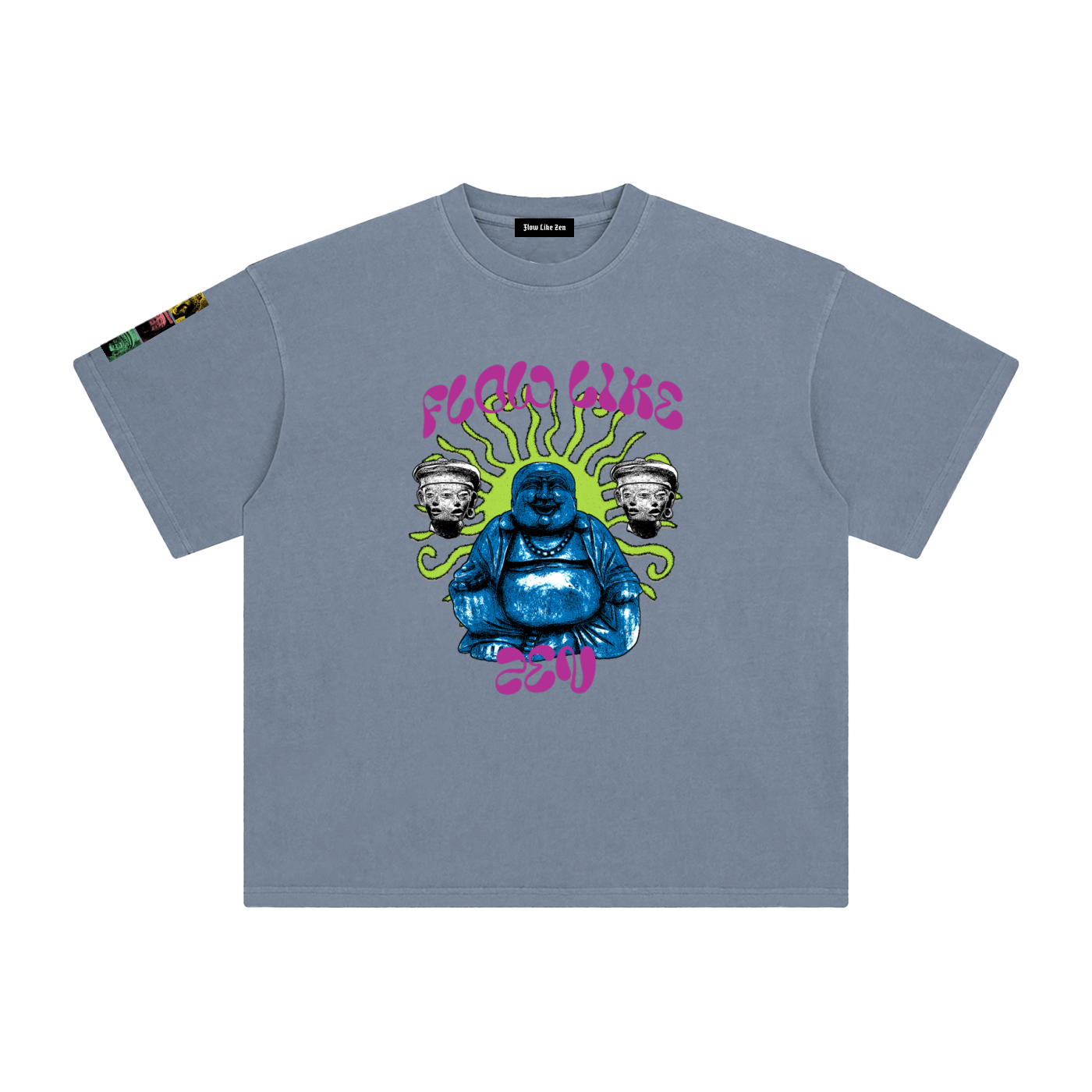 Trippy Bhuda Enzyme Washed T-Shirt
