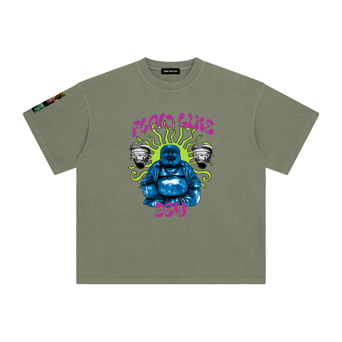 Trippy Bhuda Enzyme Washed T-Shirt