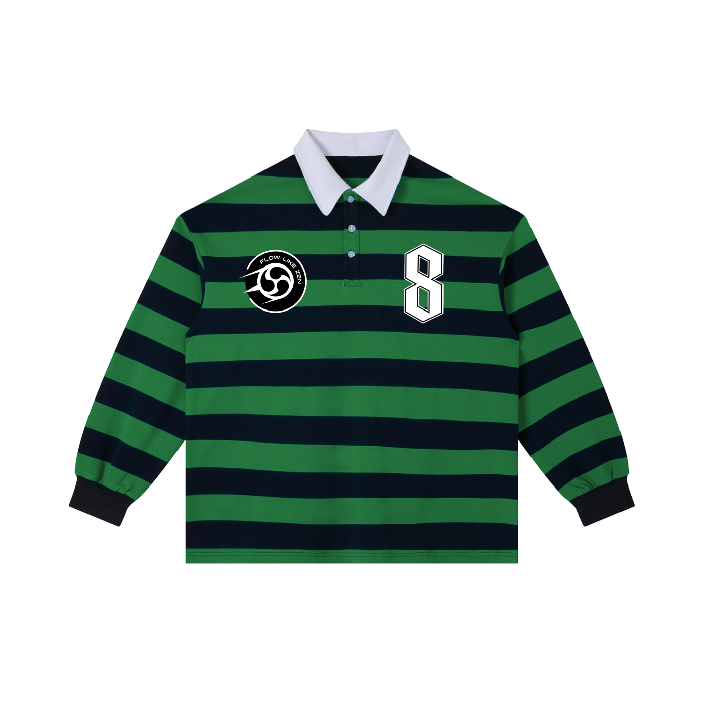 Color Block Stripe Polo Shirt