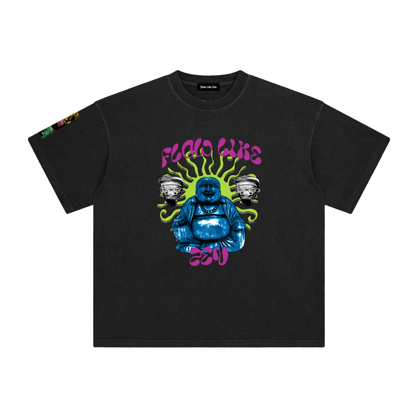 Trippy Bhuda Enzyme Washed T-Shirt
