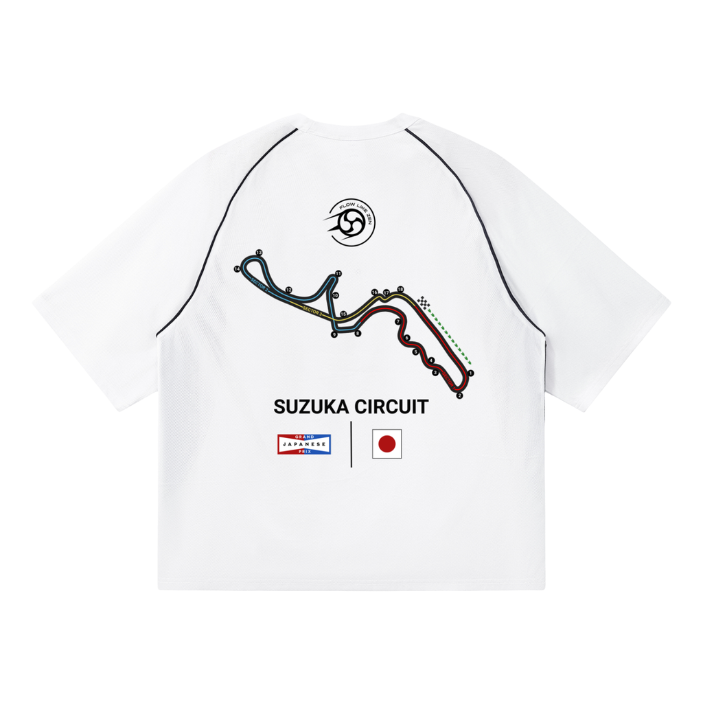 Japanese Grand Prix Contrast Piping Relaxed T-Shirt